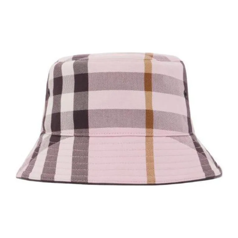Burberry Cotton Bucket Hats Unisex Pink-1