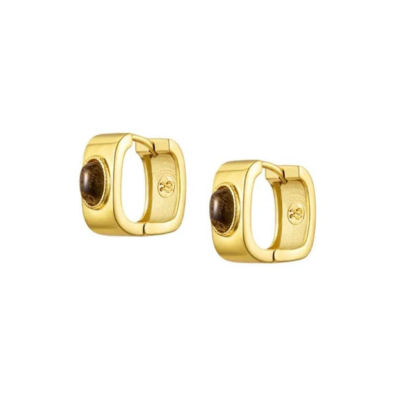 ZEGL Copper Plated 18K Gold Earrings Women's Gold-0
