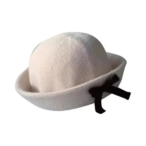 Peach Tea Rabbit Fur Blend Bucket Hats Women's