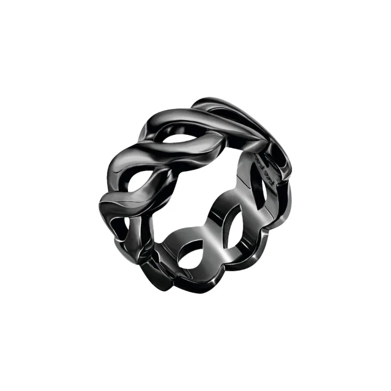 Folli Follie Stainless Steel Rings Women's Black-0