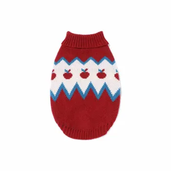 UFBemo Pet Costume, Christmas Tree/Gingerbread Man/Apple Sleeveless Lapel Sweater+Knitted Fabric Saliva Towel