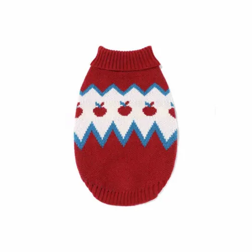 UFBemo Pet Costume, Christmas Tree/Gingerbread Man/Apple Sleeveless Lapel Sweater+Knitted Fabric Saliva Towel