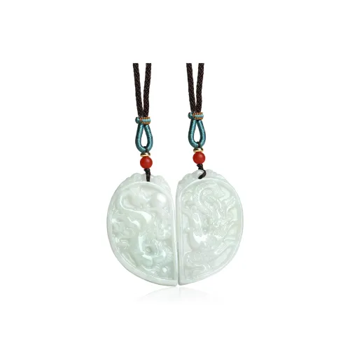 With The Heart Of The Jade Glutinous Jade Necklaces Unisex
