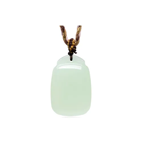 MARY WINDSOR Hetian Jade Peace Pendant Pale Greenish White Jade Women's