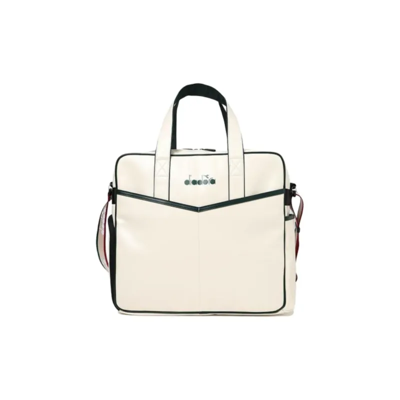 Diadora Synthetic Leather Shoulder Bag Crossbody Bag Handbag Regular Women's White & Green-2