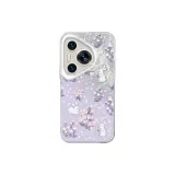Silver-Floral Rabbit L Purple