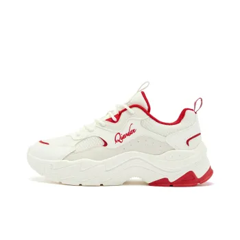 QIAODAN Casual Shoes Women's Low Top Ivory/Koi Red