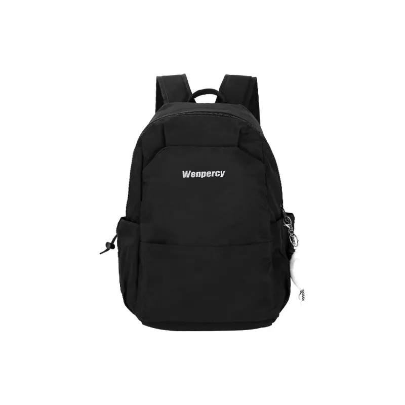 Wenpercy Nylon Backpack Regular Unisex Black/Gray-3