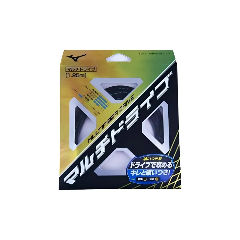 Mizuno Tennis Racket Strings Nylon, Polyurethane Unisex Black-0