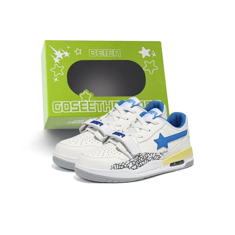 BEIER Stars Collection Couple Versatile Height Increasing Slip-Resistant Low-Top Skateboard Shoes Unisex-62