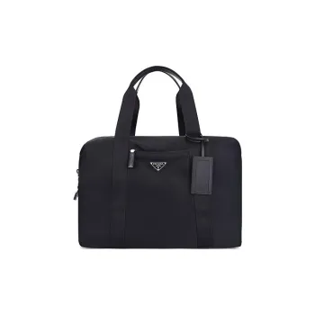 PRADA Re Nylon Fabric Luggage Bag Handbag Tubas Men's Black