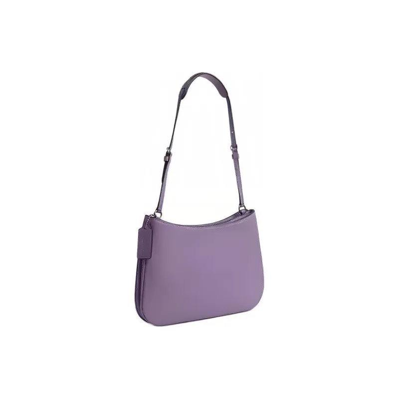 COACH Penelope Smooth Leather Handbag, Shoulder Bag Medium Size Women's Silver & Light Purple-1