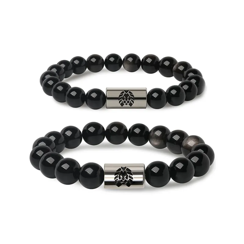 Rastaclat Agate Small Lion Chinese Style Beaded Bracelet Unisex-0