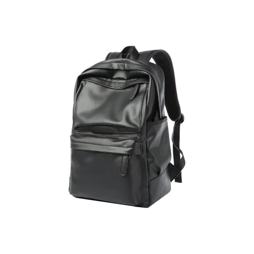 MOYYI Pvc Backpack Large Size Unisex Black