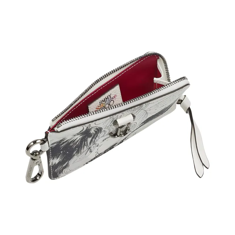 Jimmy Choo Sailor Moon & Tailcoat Mask Collaboration Pu Leather Card Holder Women's White & Black-7