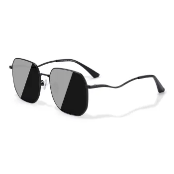 PULAIS Metal Square Sunglasses Women's Rose Gold