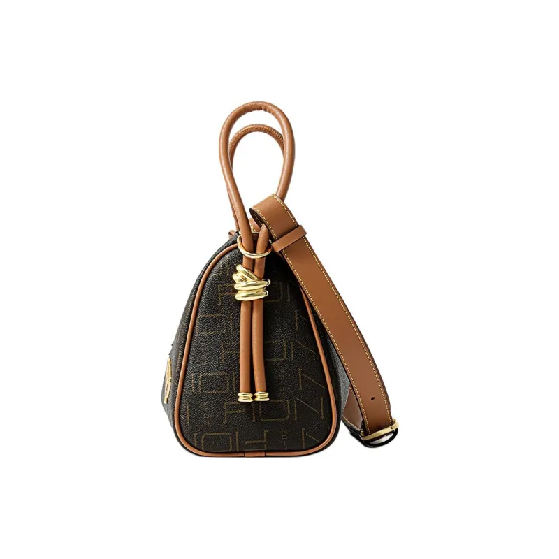 FION Artificial Leather Crossbody Bag Tubas Women's Coffee & Tea Brown-3