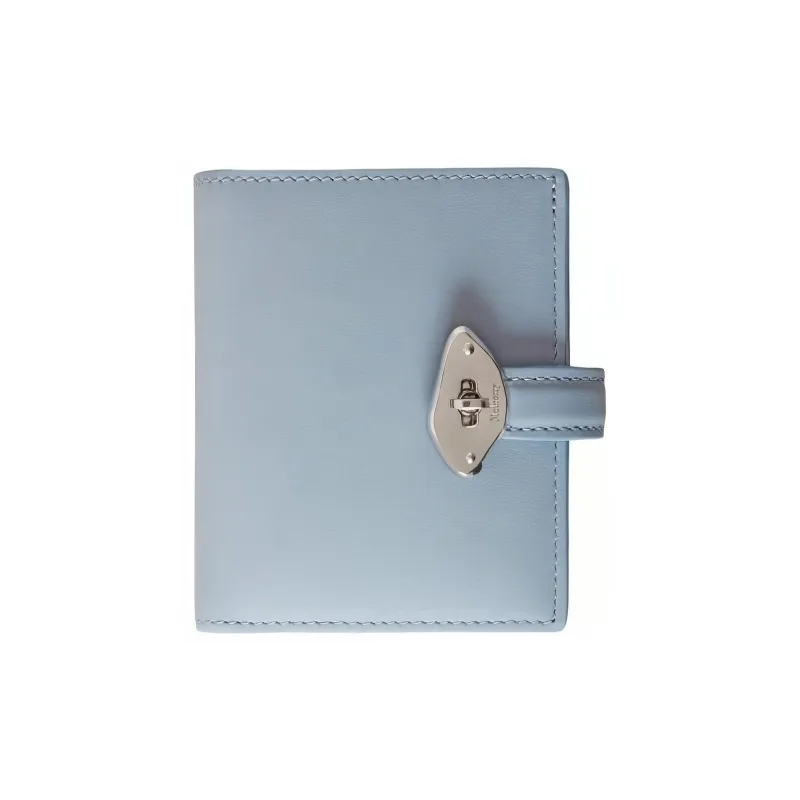 Mulberry Glossy Leather Wallet Women's Poplin Blue-0