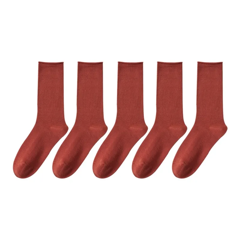 MIIOW Mid Calf Socks Women's 5 Pack-6