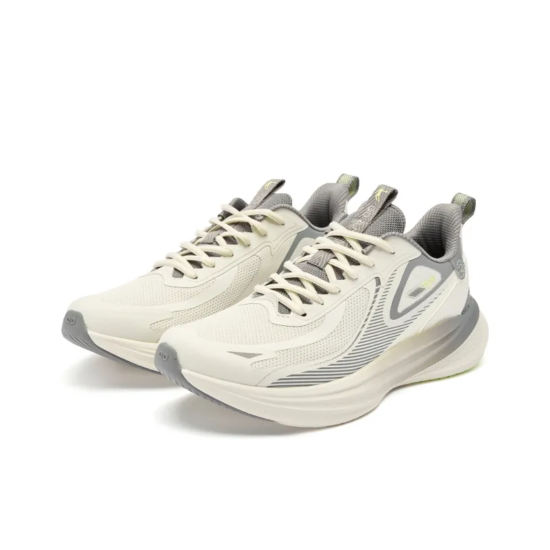 QIAODAN Running Shoes Men Low Top Crescent/Coal Gray-2