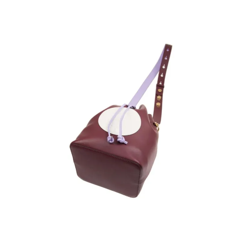 FENDI Mon Tresor Calfskin Crossbody Bag Shoulder Bag Small Size Women's Burgundy/Light Purple-3