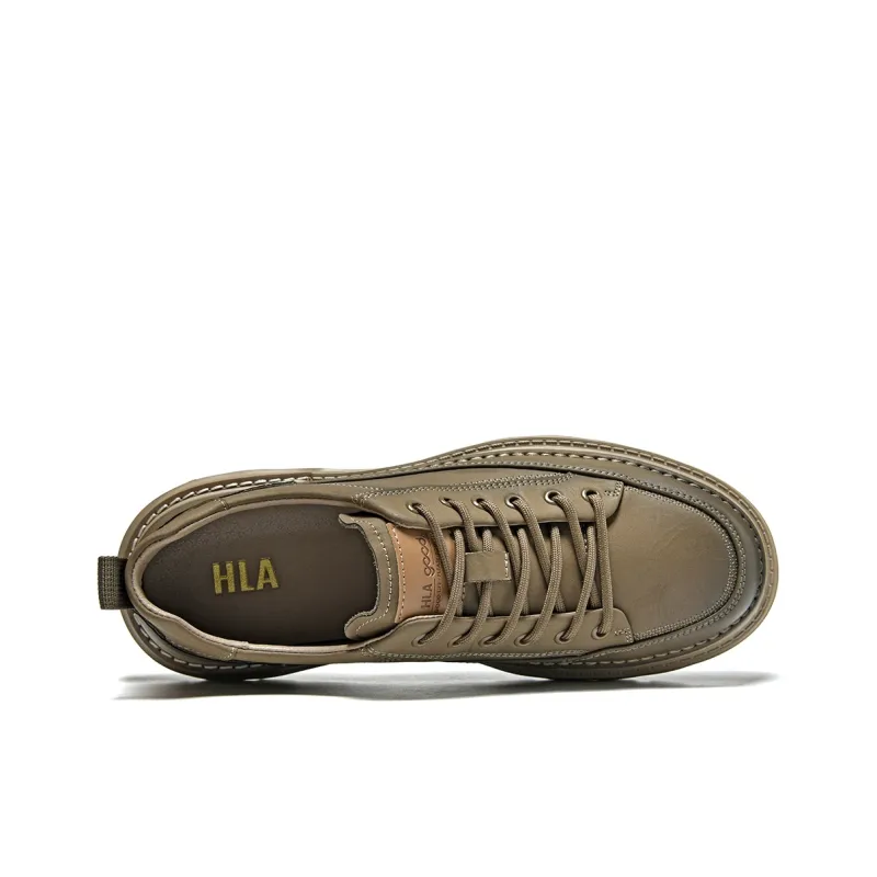 HLA Work Boots Men Low Top Khaki/Earth Yellow-2