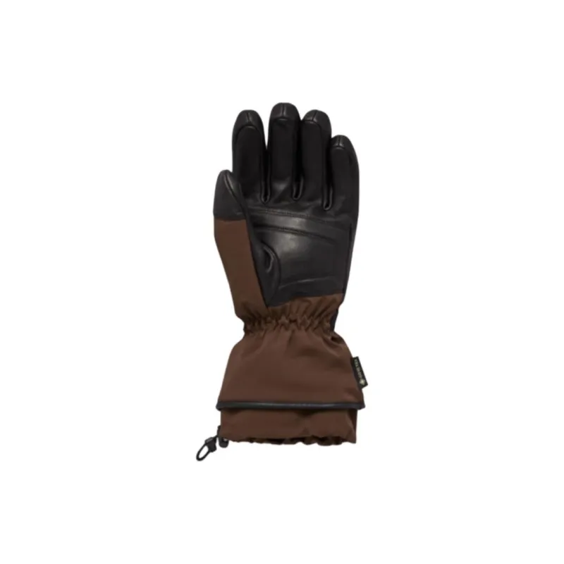 Moncler Nylon Leather Silicone Sheepskin Polyamide Elastane Polyester Cotton Fabric Gloves Men's Brown-1