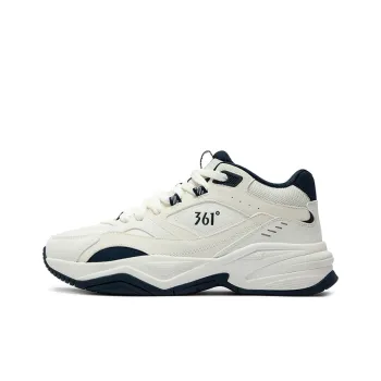 361° Sailing Series Anti-Slip And Wear-Resistant Warm Mid-Top Casual Shoes Men's White Blue