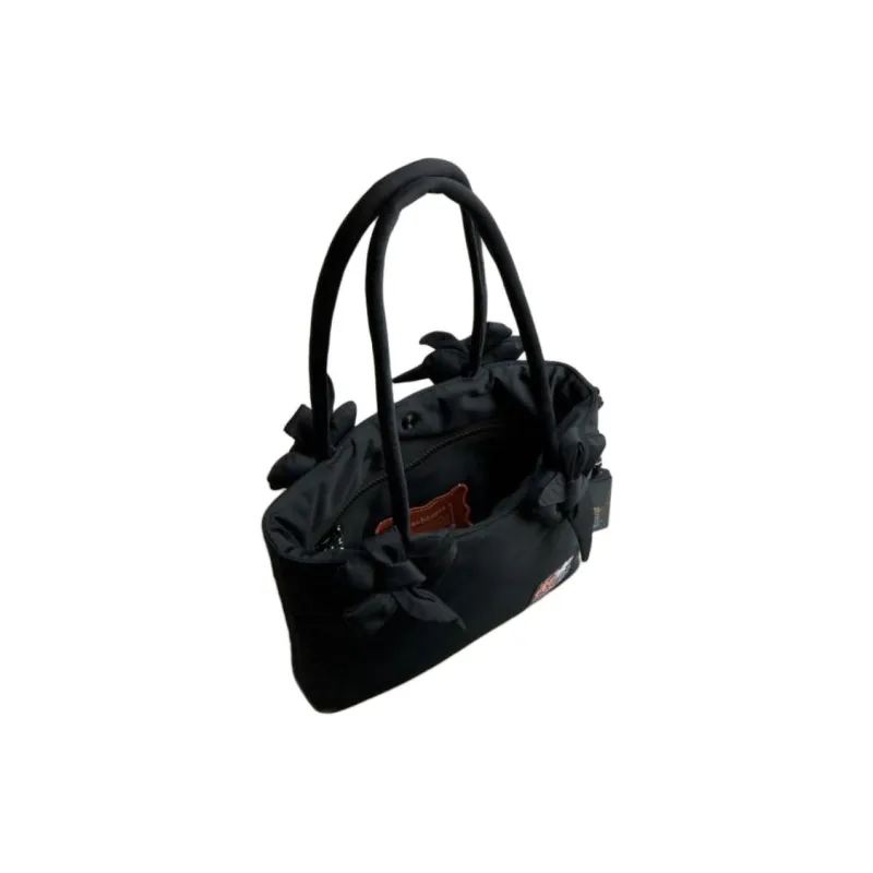 Coachtopia Fabric One Shoulder Handbag Medium Size Women's Black-3