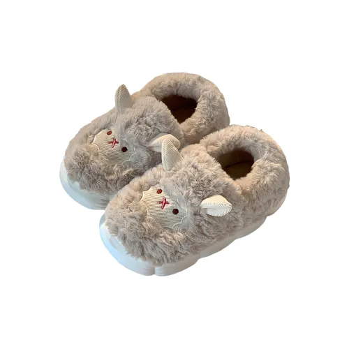 Colorful Bears Cute Little Sheep Puff Slippers Fall And Winter Slip-Resistant Warm Cotton Slippers