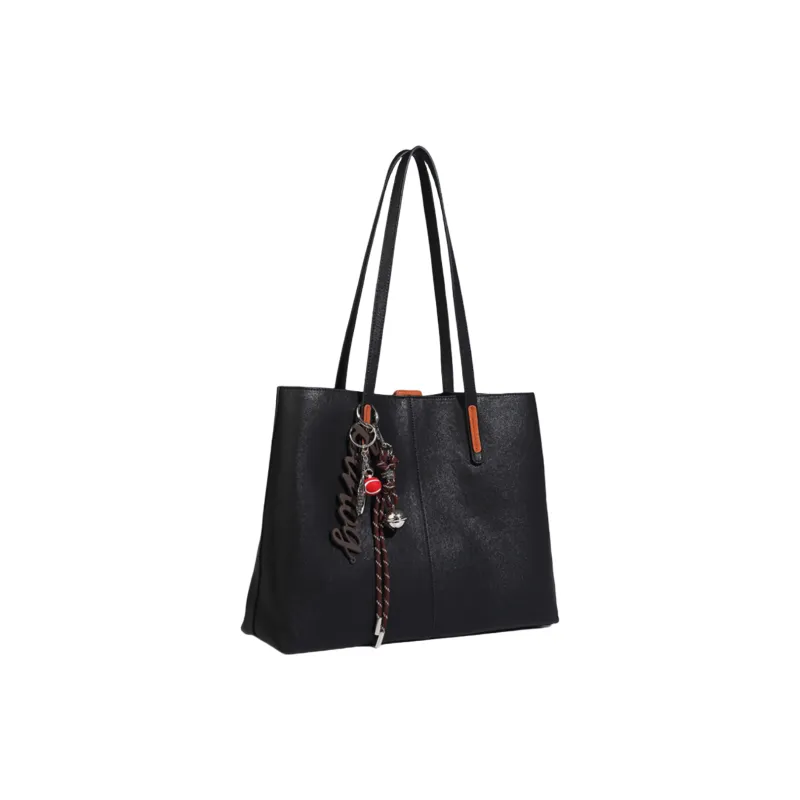 OCTSUI Synthetic Leather One Shoulder Handbags Women's Brown/Caramel/Black-6