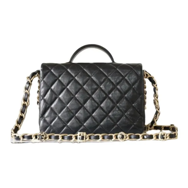 CHANEL Sheepskin Crossbody One Shoulder Handbag Women's Black-1