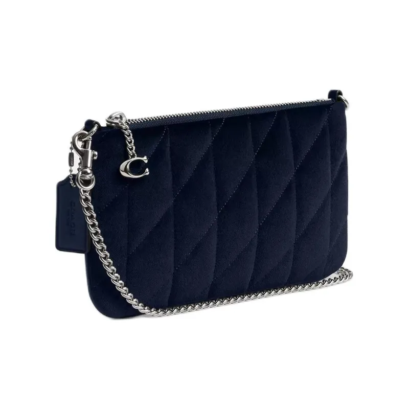 COACH Velvet Crossbody Bag Shoulder Bag Medium Size Women's Black-1