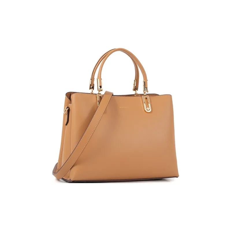 Montagut Cow Leather Shoulder Bag, Crossbody Bag, Handbag Regular Women's Apricot-1