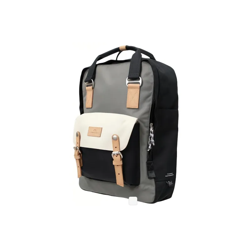 Doughnut Polyester Backpack Large Size Unisex Gray Multicolor Stone-1