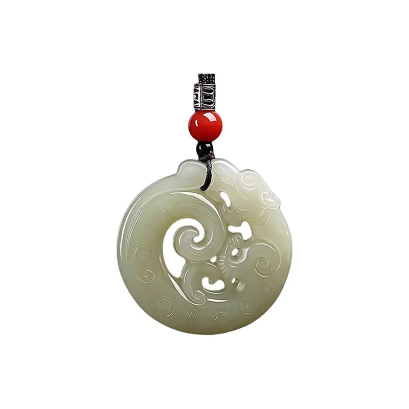 Zhen Yu Zhen Pin Hetian Jade Necklaces Green Jade Unisex-6