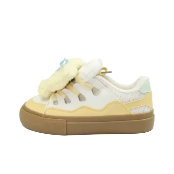 B10CROWN Warm Anti Slip And Wear Resistant Low Top Skateboard Shoes Women's Milk Tea Beige