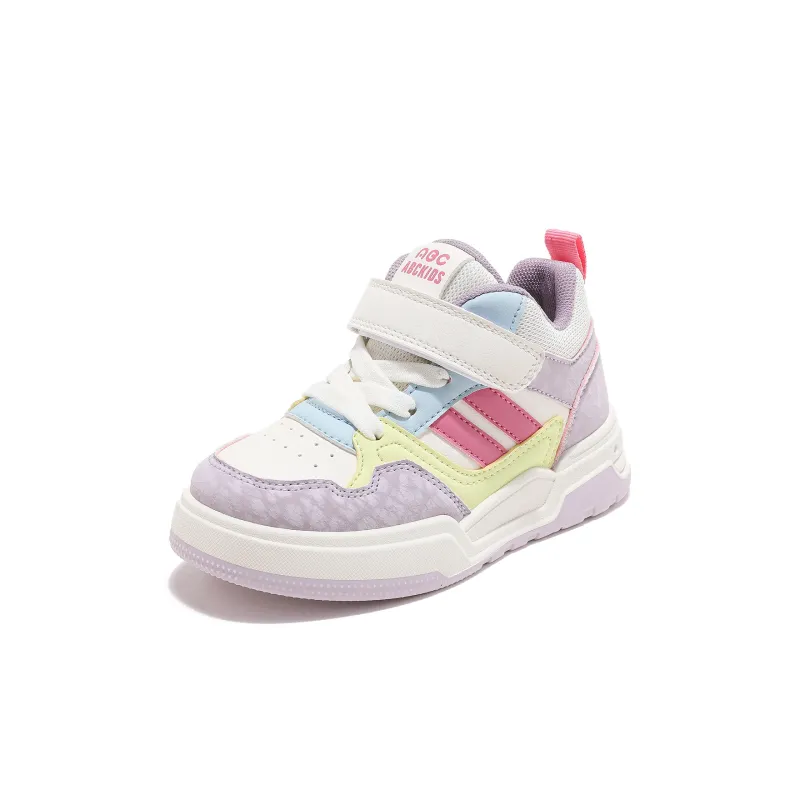 ABC KIDS Slip Resistant Lightweight Cushioning Warm Kids Lifestyle Shoes Beige Purple Kids'-0