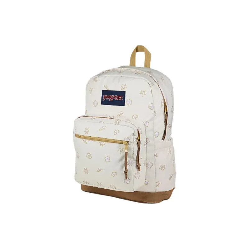 JanSport Fabric Backpack Unisex Beige-1