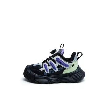 Warrior Anti Slip And Wear Resistant Warm Low Top Kids Lifestyle Shoes Black Gray Light Green Kids'