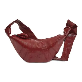 Lemaire Calfskin Croissant Bag Goat Horn Bag Slogan Bag Shoulder Bag Crossbody Bag Small Size Unisex Red