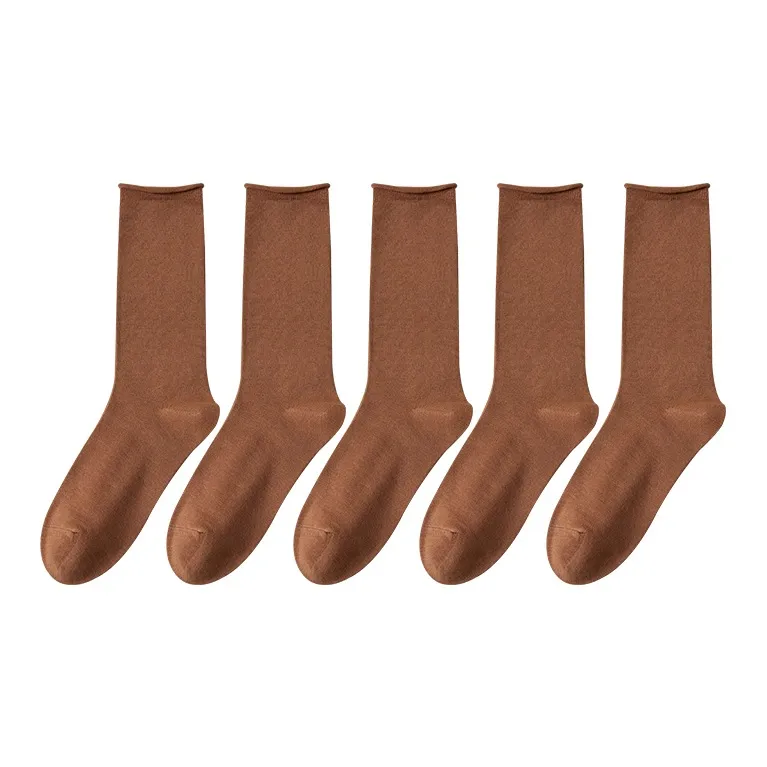 MIIOW Mid Calf Socks Women's 5 Pack-7
