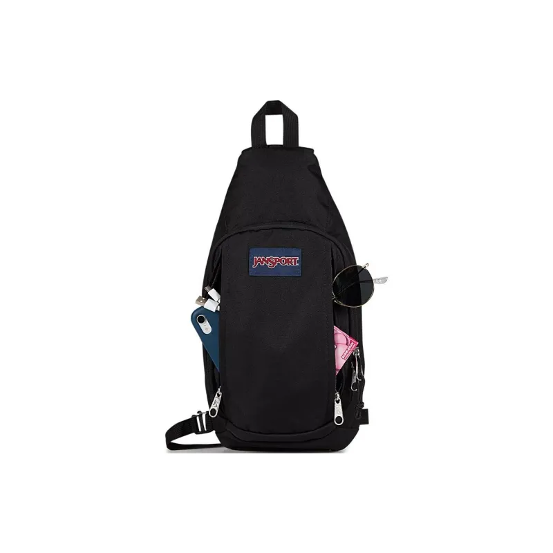 JanSport Polyester Shoulder Bag Crossbody Bag Sling Bags Men's Black-3