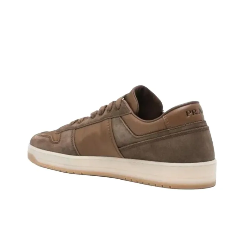 PRADA Downtown Low Top Skateboard Shoes Men's Brown-4