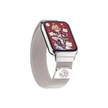 FZRT Xiaomi Compatibility Watch Band Printed Milanese Magnetic Steel Band Metal
