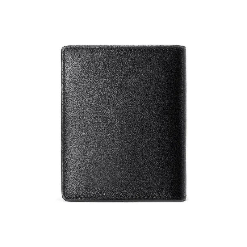 FAIRWHALE Top Grain Cow Leather Wallet Card Holder Money Clip Regular Men's Black-3