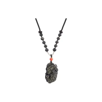 YANXIANGYUAN Obsidian Necklaces Unisex