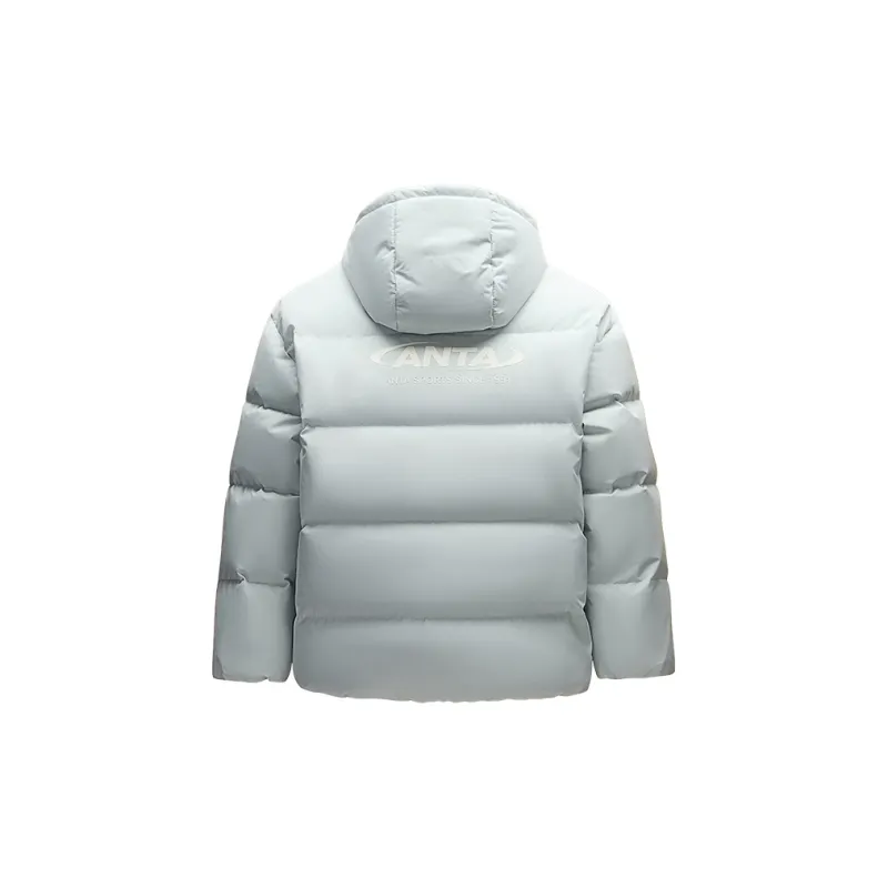 Anta Sports Life Collection Down Jacket Women's White Gray Green-1