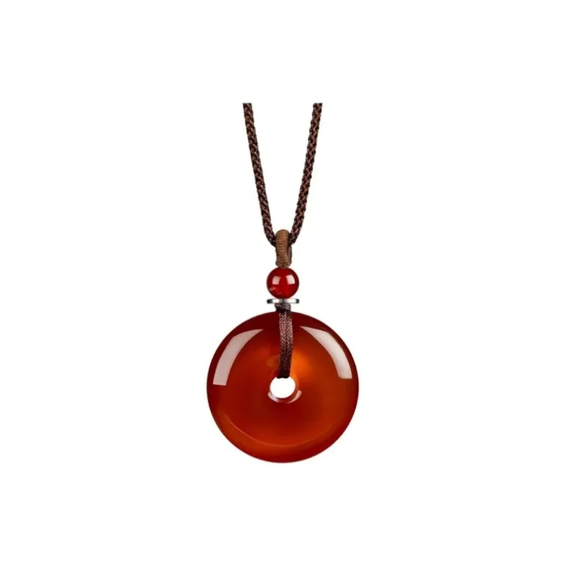 JUNWEN Agate Jade Necklaces Unisex-0