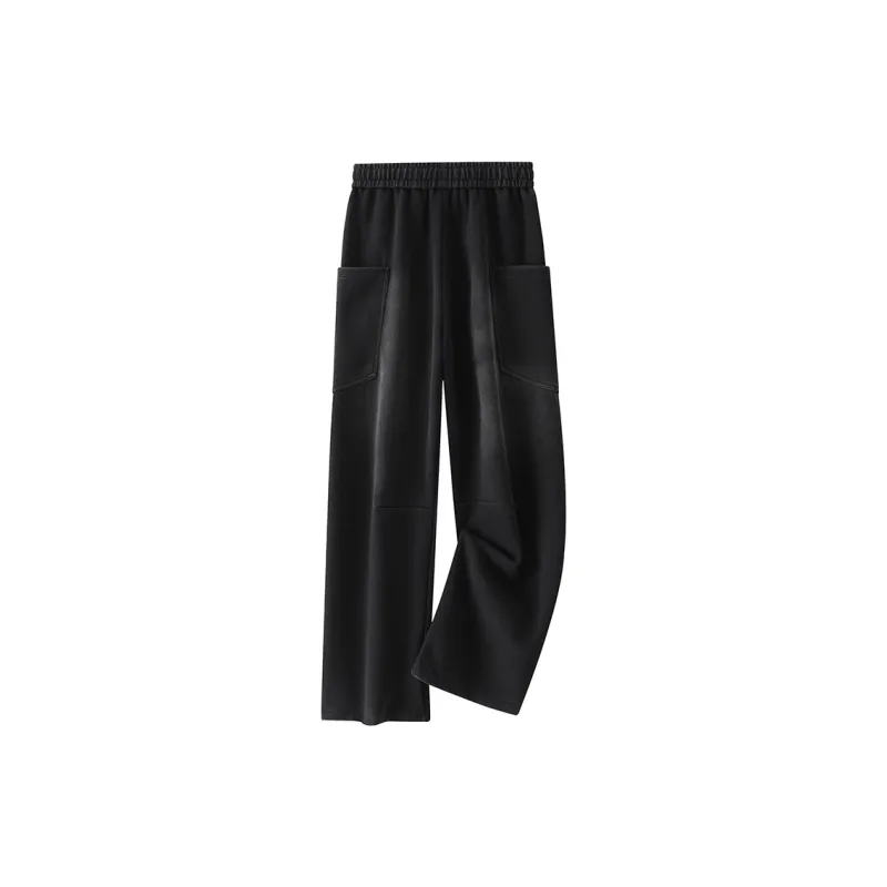 Kung Fu Panda Knitted Sports Pants Unisex Washed Black-1
